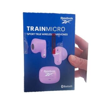 New! Reebok TrainMicro Wireless Earphones - Purple